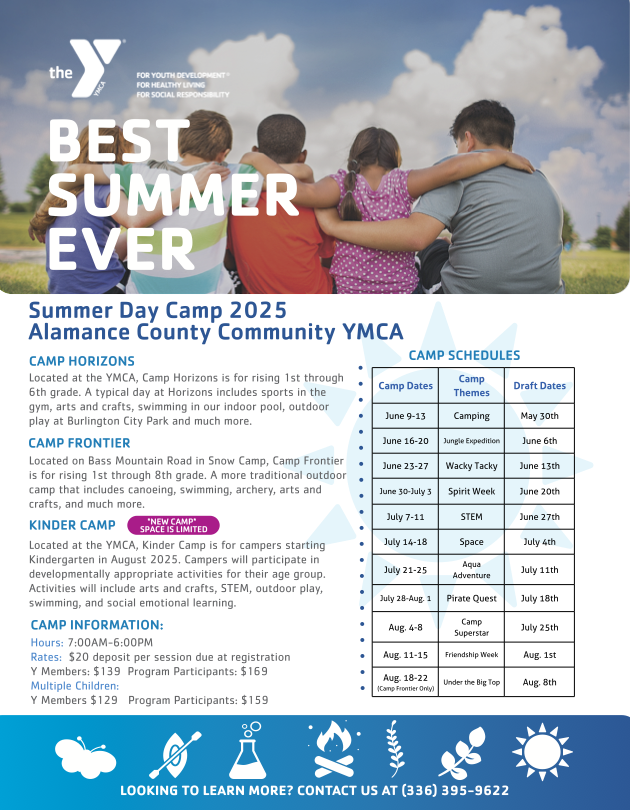 2025 YMCA Summer Camp Flyer