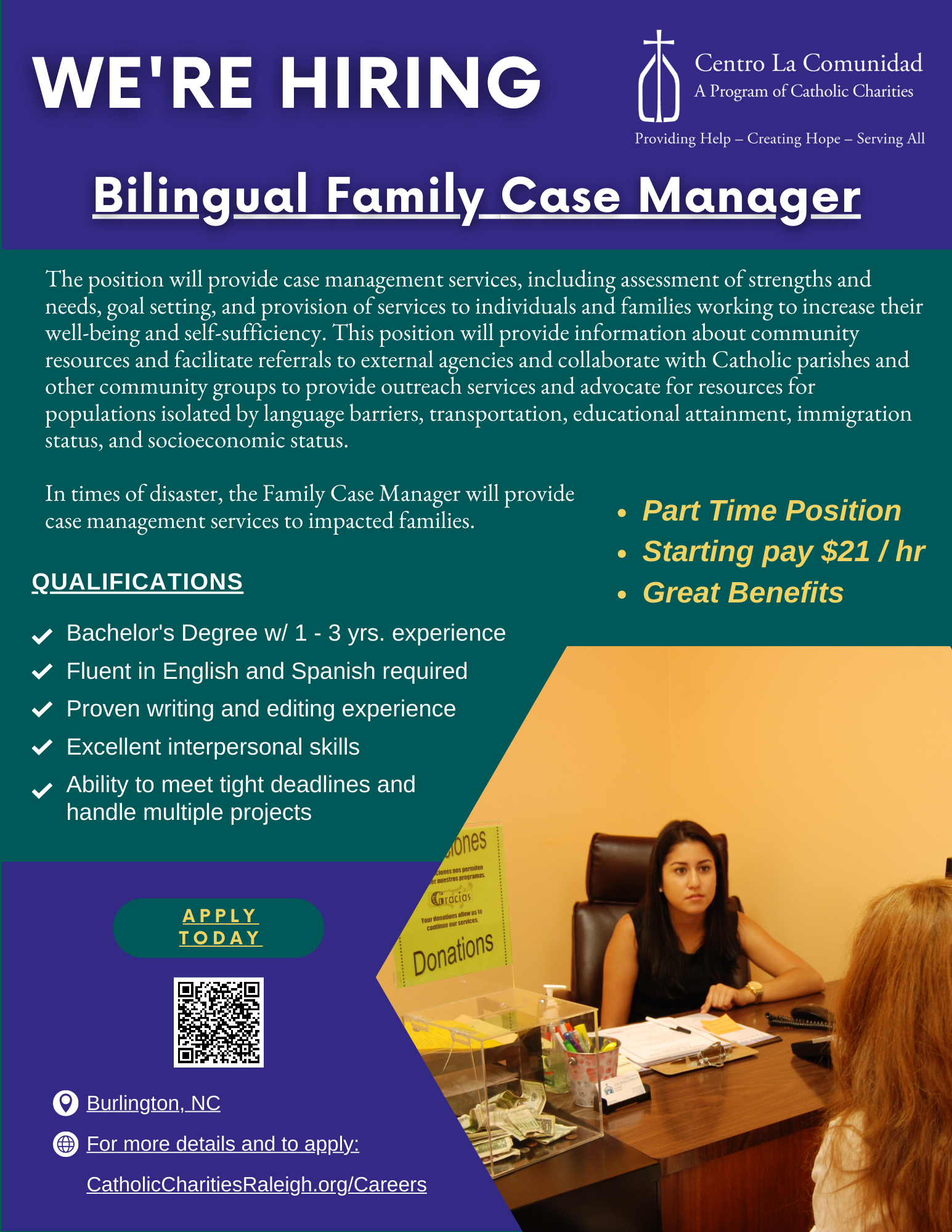 Job Opening: Bilingual Case Manager | United Way of Alamance County