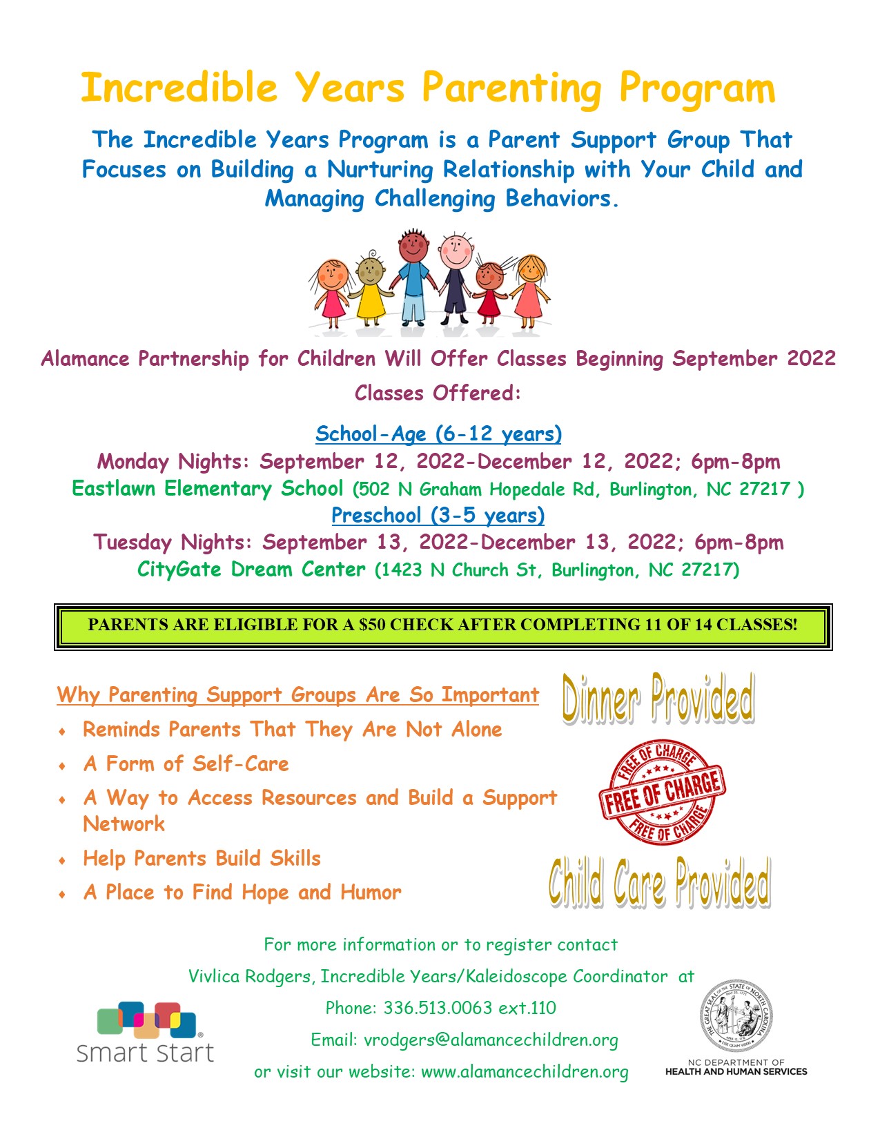 Incredible Years Basic Parenting Program | United Way of Alamance County