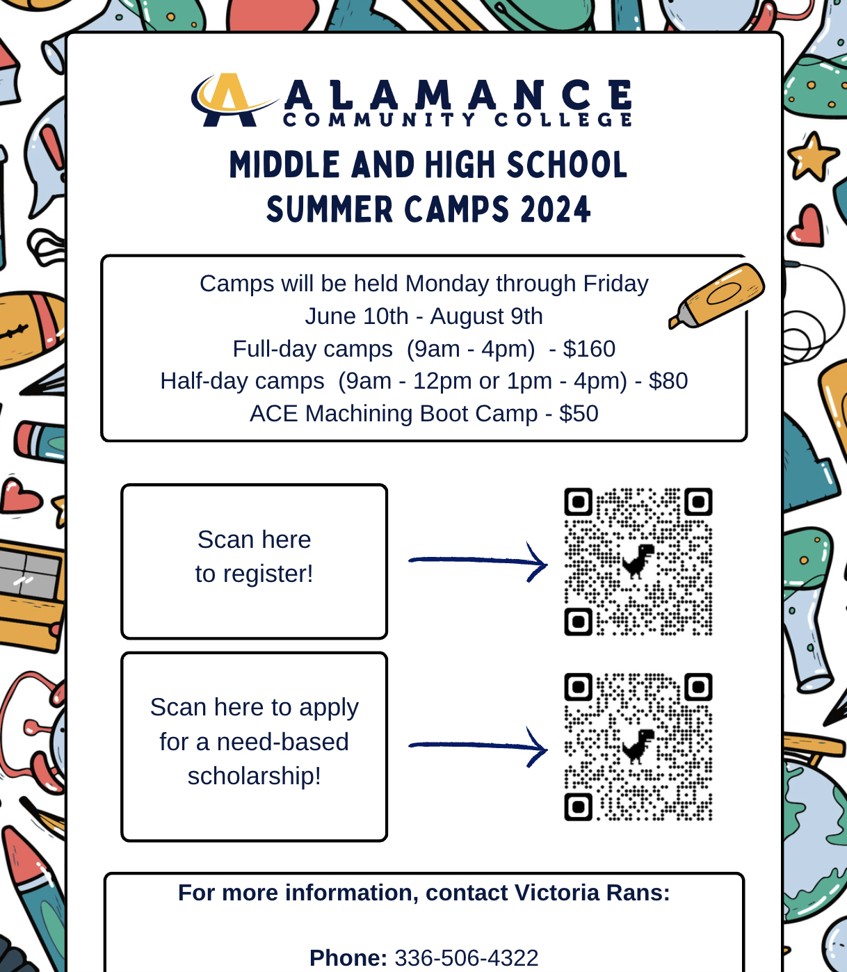 Alamance Community College 2024 Summer Camps | United Way of Alamance County